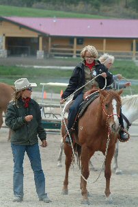 Coaching a student in Rope Tossing